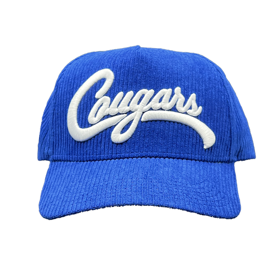 SCRIPT COUGARS ROYAL CORDUROY